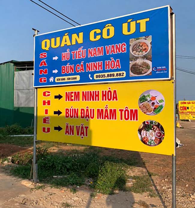 Lợi thế khi sở hữu bảng hiệu hủ tiếu