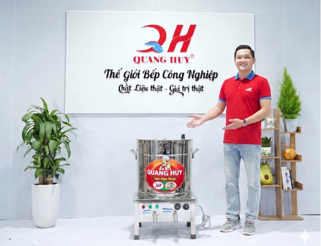 Nồi phở điện dễ dàng lắp đặt
