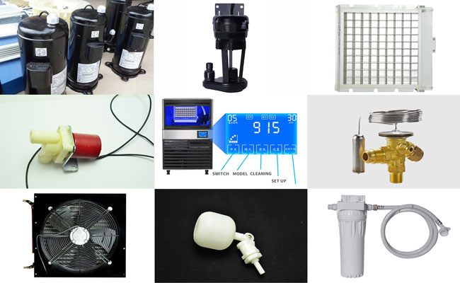 Tổng hợp các loại linh kiện máy làm đá viên