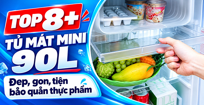 Top 8+ Tủ mát mini 90L đẹp, gọn, tiện bảo quản thực phẩm