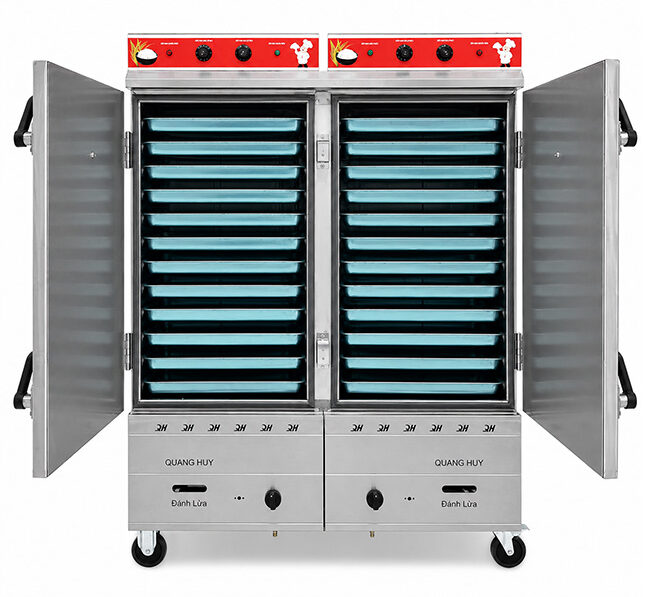 Tủ cơm công nghiệp 24 khay điện gas
