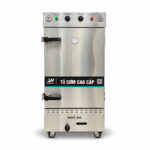 Tủ cơm công nghiệp điện gas 12 khay inox 304 TC12DGL-SX