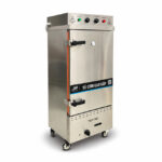 Tủ cơm công nghiệp điện gas 12 khay inox 304 TC12DGL-SX
