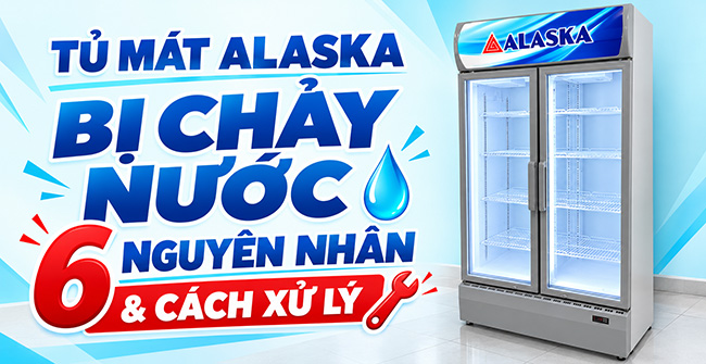 Tủ mát Alaska bị chảy nước: 6 Nguyên nhân & Cách xử lý