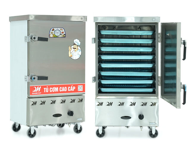 Tủ nấu cơm công nghiệp bằng gas giá bao nhiêu