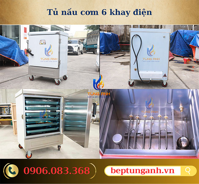 Tủ nấu cơm công nghiệp bếp tùng anh