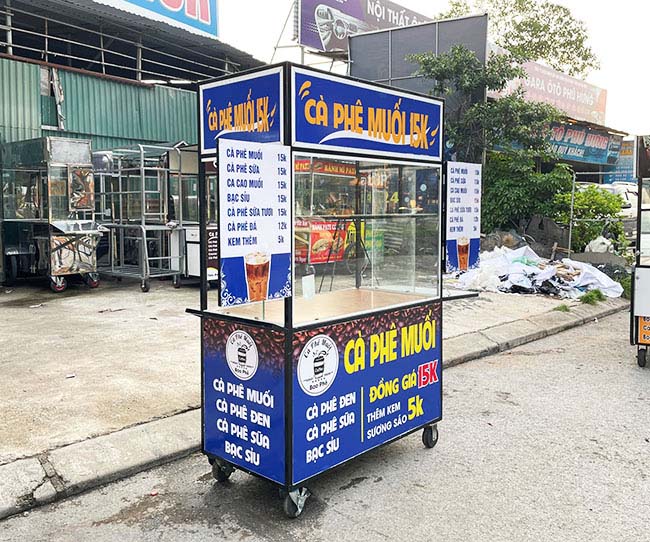Xe bán cà phê có thể thiết kế nhận diện riêng cho thương hiệu